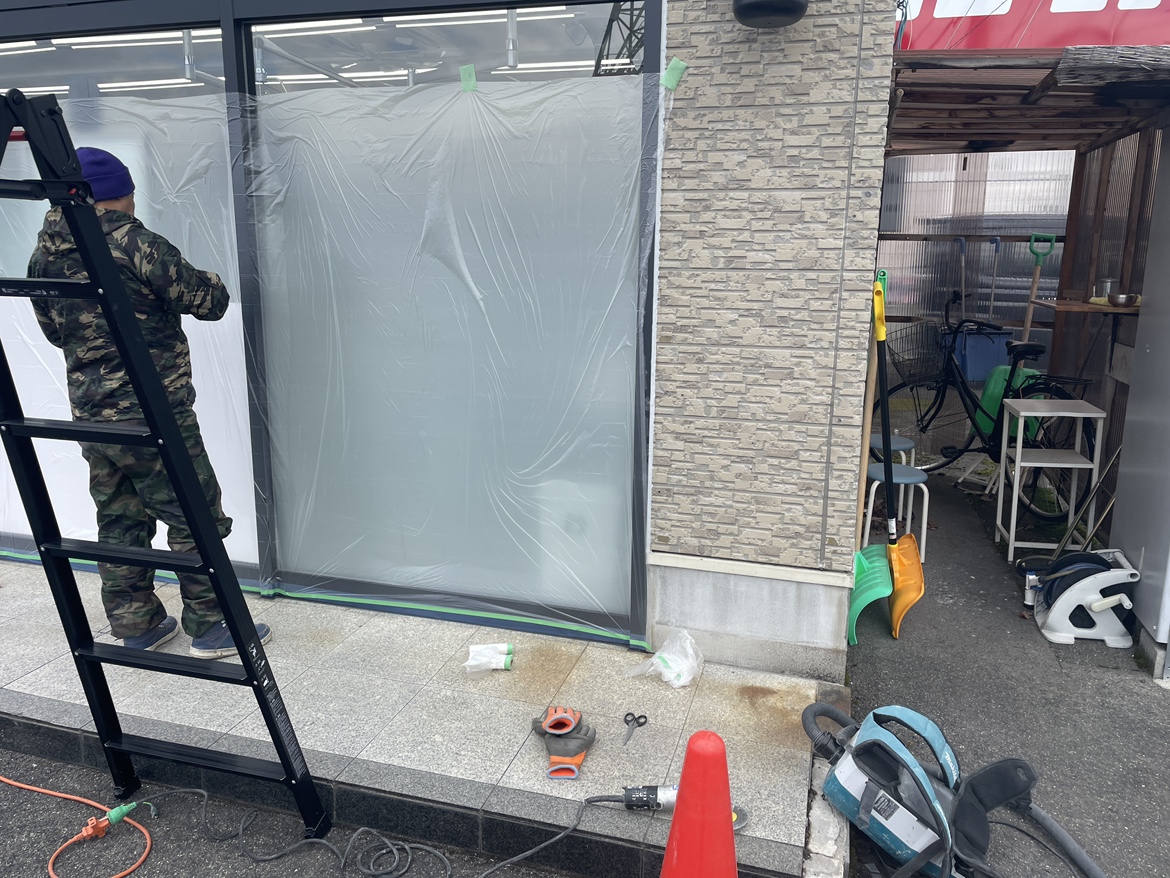 理容プラージュ山形南店 アプローチ床石張替え リール自動化確認B